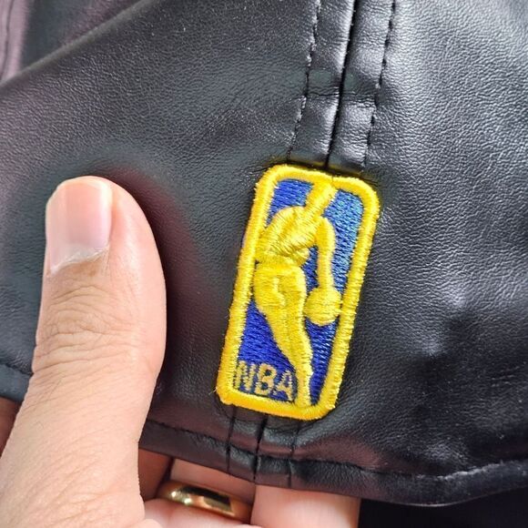 New Era Golden State Warriors Leather Hat Cap Black Yellow 59FIFTY 7 1/8 Curry - Picture 8 of 14